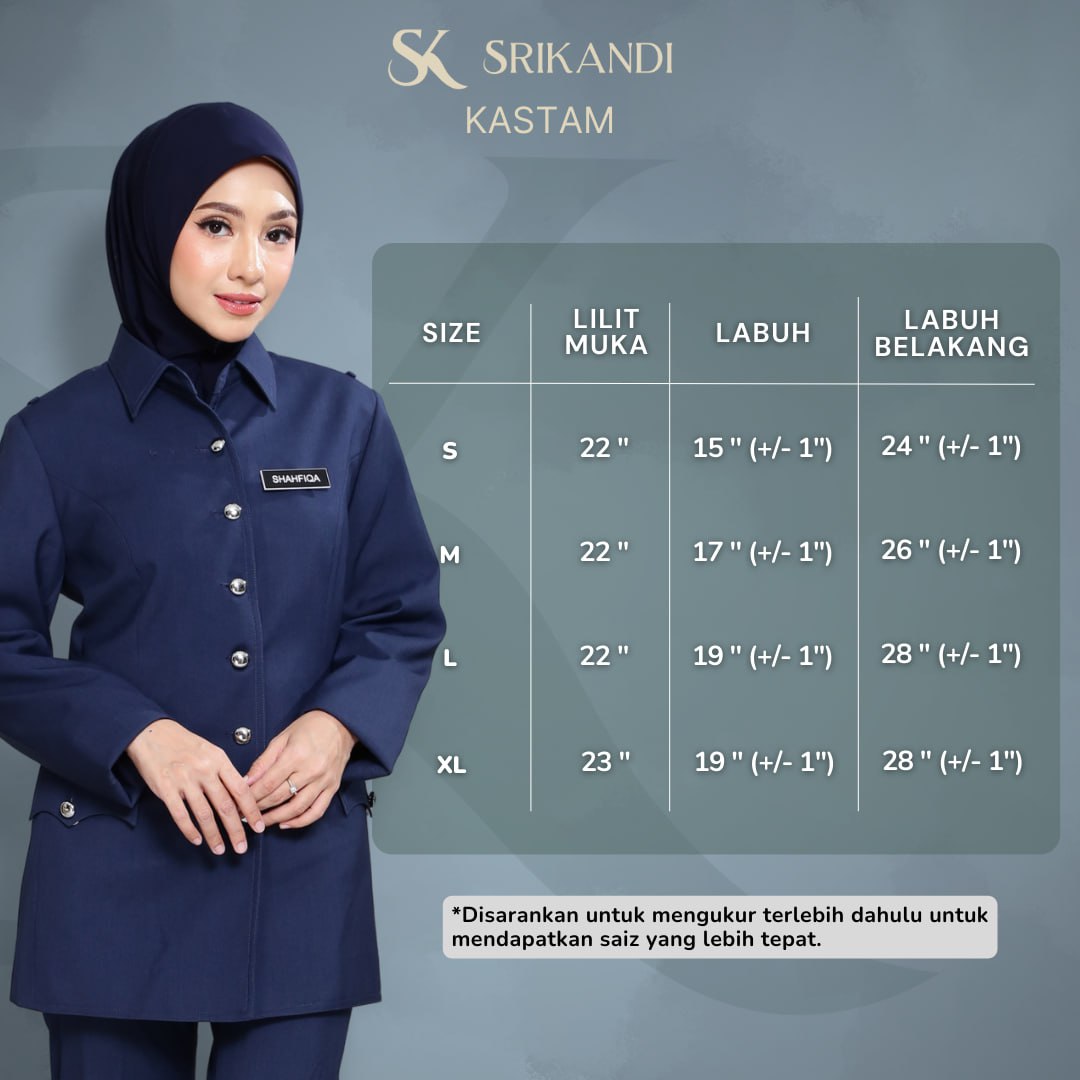 SriKandi Biru Gelap - Tudung Kastam, Air Force (Borong 10 helai) - Image 7