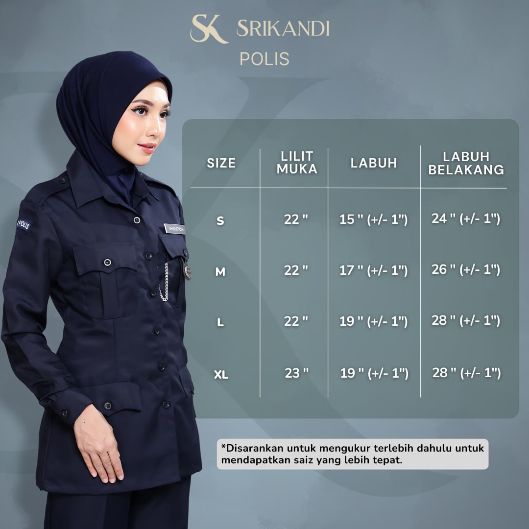 SriKandi Biru Gelap - Tudung Kastam, Air Force (Borong 10 helai) - Image 6