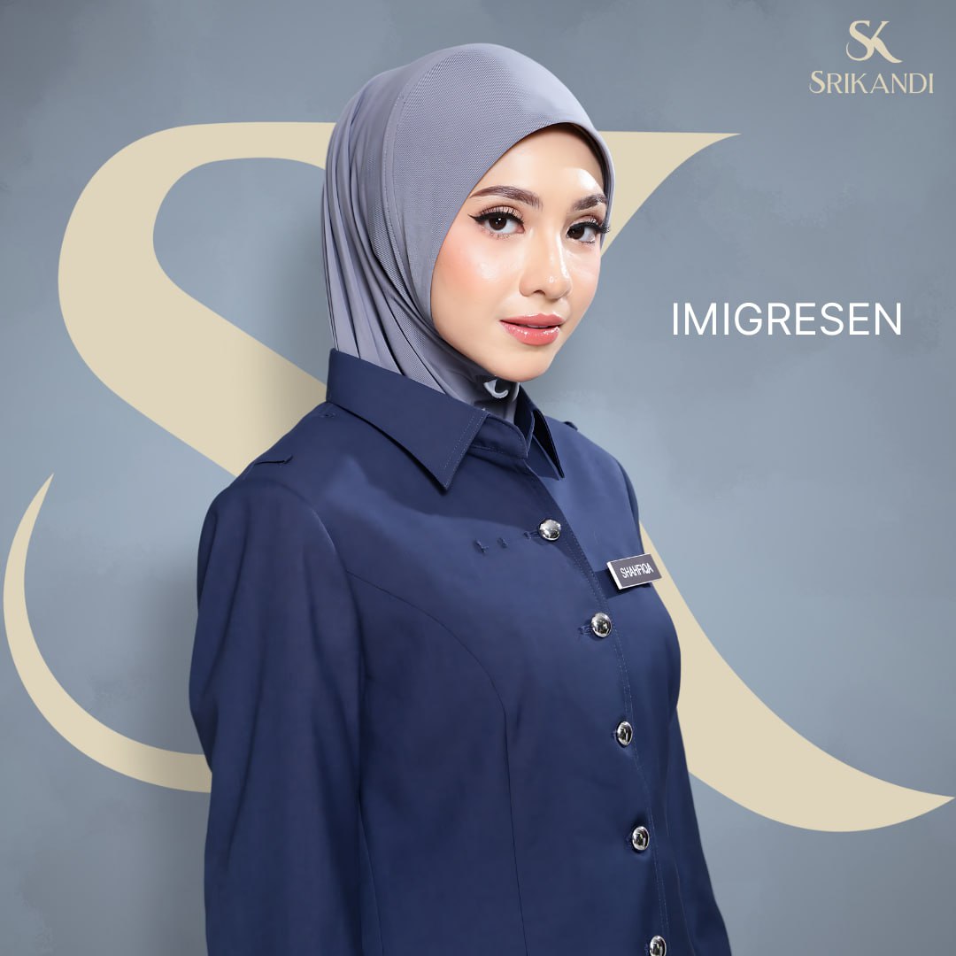 SriKandi Kelabu - Tudung Imigresen (Borong 10 helai) - Image 3