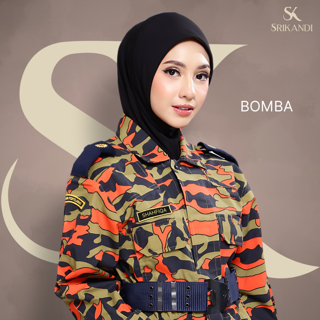 SriKandi Hitam - Tudung Army, Navy, Bomba (Borong 10 helai) - Image 3