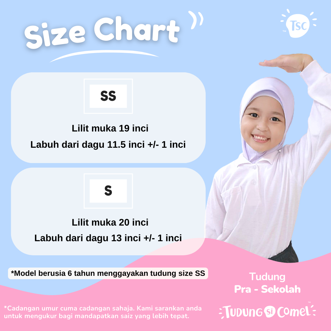 Tudung Pra Sekolah (Borong 10 helai) - Image 7